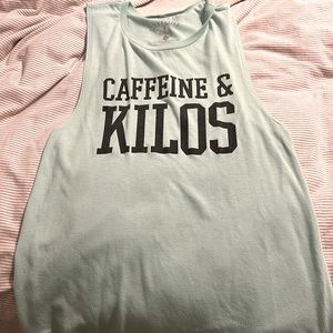 Loose fitting workout tank - teal